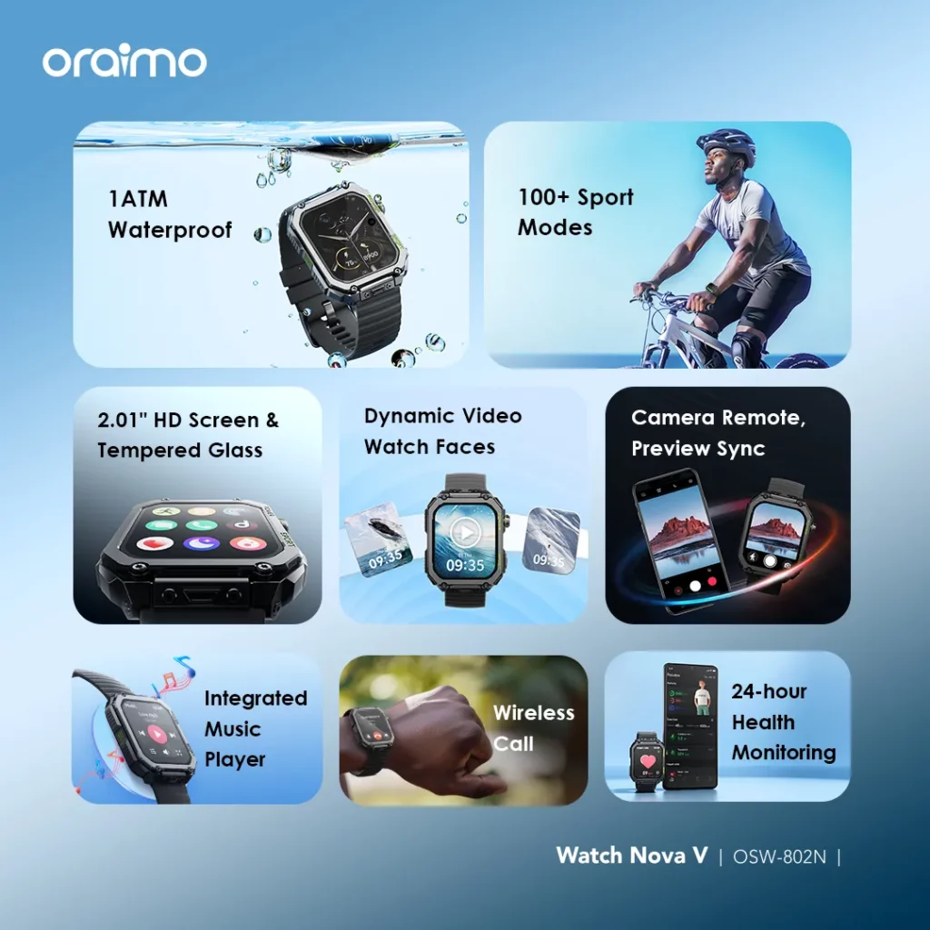 oraimo Releases Watch Nova V Smartwatch with Dynamic Video Watch Faces 3 key features of Oraimo Watch Nova V smartwatch