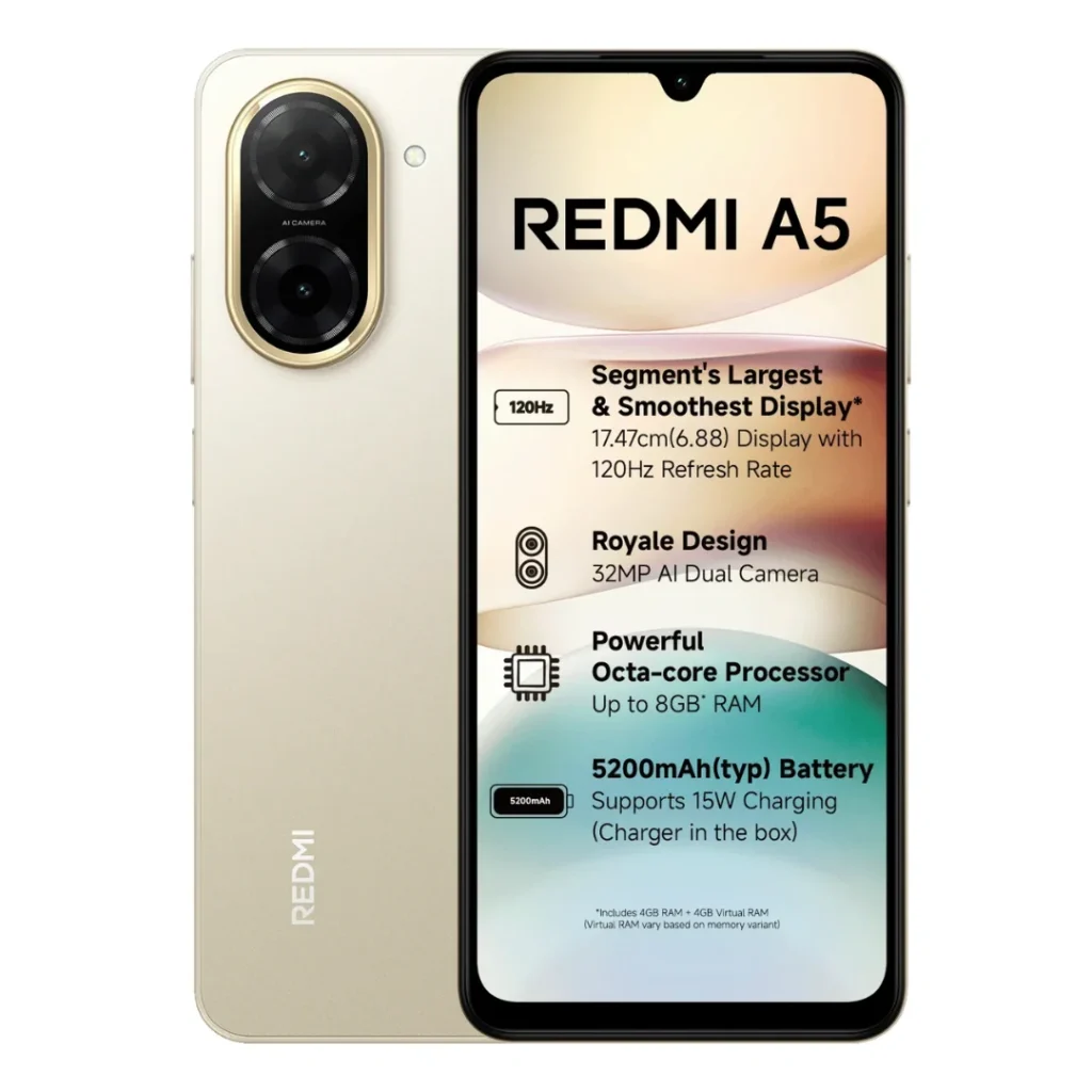 Best Smartphones Under 100,000 Naira in Nigeria (May 2025 Edition) 8 Redmi A5 smartphone under 100k in Nigeria